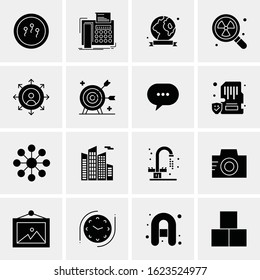16 Business Universal Icons Vector. Creative Icon Illustration to use in web and Mobile Related project.
