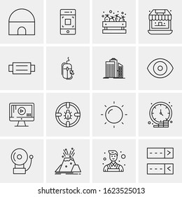 16 Business Universal Icons Vector. Creative Icon Illustration to use in web and Mobile Related project.