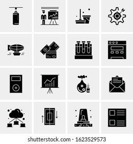 16 Business Universal Icons Vector. Creative Icon Illustration to use in web and Mobile Related project.