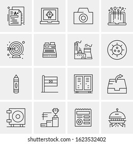 16 Business Universal Icons Vector. Creative Icon Illustration to use in web and Mobile Related project.