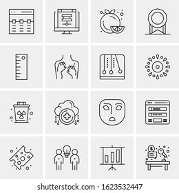 16 Business Universal Icons Vector. Creative Icon Illustration to use in web and Mobile Related project.