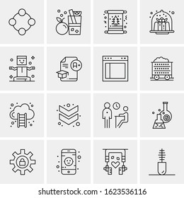 16 Business Universal Icons Vector. Creative Icon Illustration to use in web and Mobile Related project.