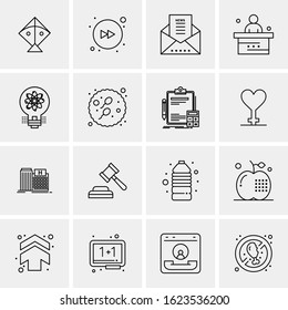 16 Business Universal Icons Vector. Creative Icon Illustration to use in web and Mobile Related project.