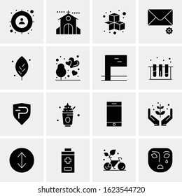 16 Business Universal Icons Vector. Creative Icon Illustration to use in web and Mobile Related project.