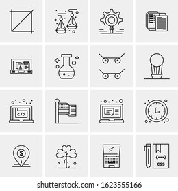 16 Business Universal Icons Vector. Creative Icon Illustration to use in web and Mobile Related project.