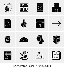 16 Business Universal Icons Vector. Creative Icon Illustration to use in web and Mobile Related project.
