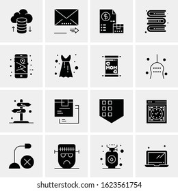 16 Business Universal Icons Vector. Creative Icon Illustration to use in web and Mobile Related project.