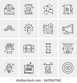 16 Business Universal Icons Vector. Creative Icon Illustration to use in web and Mobile Related project.