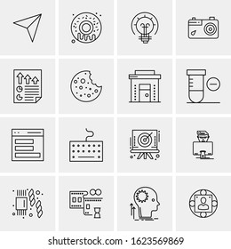 16 Business Universal Icons Vector. Creative Icon Illustration to use in web and Mobile Related project.
