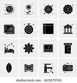 16 Business Universal Icons Vector. Creative Icon Illustration to use in web and Mobile Related project.