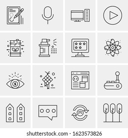 16 Business Universal Icons Vector. Creative Icon Illustration to use in web and Mobile Related project.