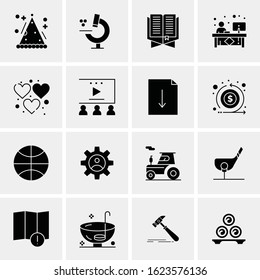 16 Business Universal Icons Vector. Creative Icon Illustration to use in web and Mobile Related project.