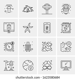 16 Business Universal Icons Vector. Creative Icon Illustration to use in web and Mobile Related project.