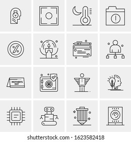 16 Business Universal Icons Vector. Creative Icon Illustration to use in web and Mobile Related project.