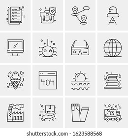 16 Business Universal Icons Vector. Creative Icon Illustration to use in web and Mobile Related project.