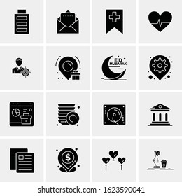 16 Business Universal Icons Vector. Creative Icon Illustration to use in web and Mobile Related project.