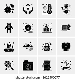 16 Business Universal Icons Vector. Creative Icon Illustration to use in web and Mobile Related project.