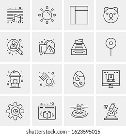 16 Business Universal Icons Vector. Creative Icon Illustration to use in web and Mobile Related project.
