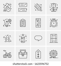 16 Business Universal Icons Vector. Creative Icon Illustration to use in web and Mobile Related project.