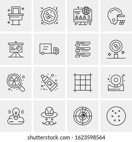 16 Business Universal Icons Vector. Creative Icon Illustration to use in web and Mobile Related project.