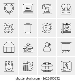 16 Business Universal Icons Vector. Creative Icon Illustration to use in web and Mobile Related project.