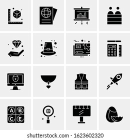16 Business Universal Icons Vector. Creative Icon Illustration to use in web and Mobile Related project.
