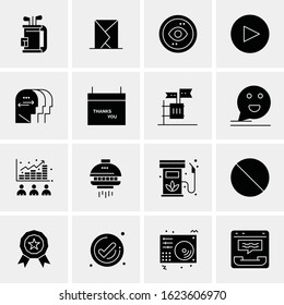 16 Business Universal Icons Vector. Creative Icon Illustration to use in web and Mobile Related project.