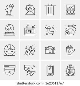 16 Business Universal Icons Vector. Creative Icon Illustration to use in web and Mobile Related project.