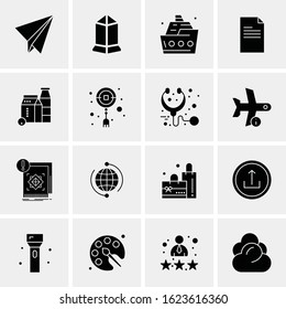 16 Business Universal Icons Vector. Creative Icon Illustration to use in web and Mobile Related project.