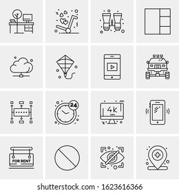 16 Business Universal Icons Vector. Creative Icon Illustration to use in web and Mobile Related project.