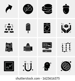 16 Business Universal Icons Vector. Creative Icon Illustration to use in web and Mobile Related project.
