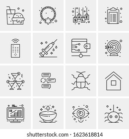 16 Business Universal Icons Vector. Creative Icon Illustration to use in web and Mobile Related project.