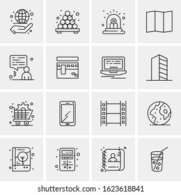 16 Business Universal Icons Vector. Creative Icon Illustration to use in web and Mobile Related project.