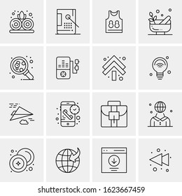 16 Business Universal Icons Vector. Creative Icon Illustration to use in web and Mobile Related project.