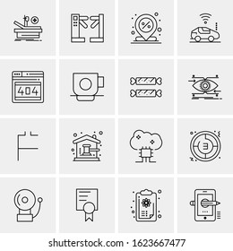 16 Business Universal Icons Vector. Creative Icon Illustration to use in web and Mobile Related project.