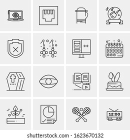 16 Business Universal Icons Vector. Creative Icon Illustration to use in web and Mobile Related project.