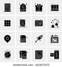 16 Business Universal Icons Vector. Creative Icon Illustration to use in web and Mobile Related project.