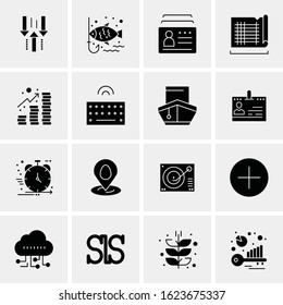 16 Business Universal Icons Vector. Creative Icon Illustration to use in web and Mobile Related project.