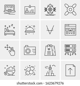 16 Business Universal Icons Vector. Creative Icon Illustration to use in web and Mobile Related project.