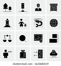 16 Business Universal Icons Vector. Creative Icon Illustration to use in web and Mobile Related project.