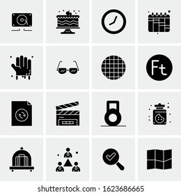 16 Business Universal Icons Vector. Creative Icon Illustration to use in web and Mobile Related project.