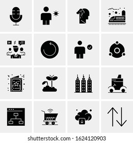 16 Business Universal Icons Vector. Creative Icon Illustration to use in web and Mobile Related project.