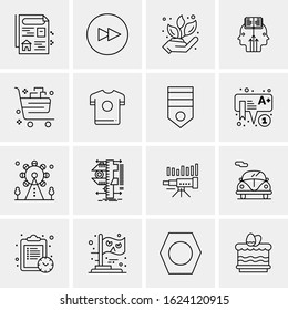 16 Business Universal Icons Vector. Creative Icon Illustration to use in web and Mobile Related project.