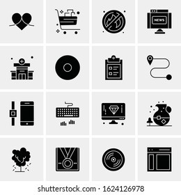 16 Business Universal Icons Vector. Creative Icon Illustration to use in web and Mobile Related project.