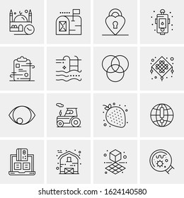 16 Business Universal Icons Vector. Creative Icon Illustration to use in web and Mobile Related project.