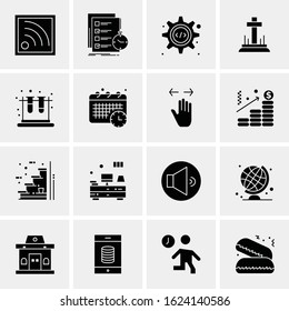 16 Business Universal Icons Vector. Creative Icon Illustration to use in web and Mobile Related project.