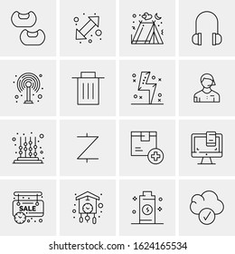 16 Business Universal Icons Vector. Creative Icon Illustration to use in web and Mobile Related project.