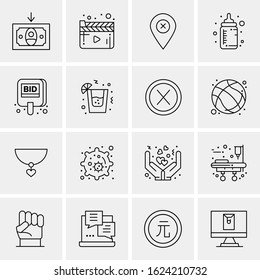 16 Business Universal Icons Vector. Creative Icon Illustration to use in web and Mobile Related project.