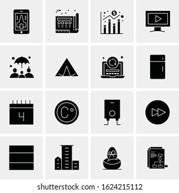 16 Business Universal Icons Vector. Creative Icon Illustration to use in web and Mobile Related project.