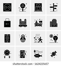 16 Business Universal Icons Vector. Creative Icon Illustration to use in web and Mobile Related project.